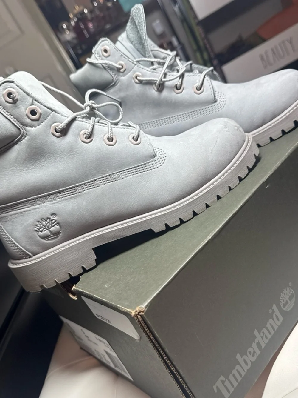 Timberland Kids Light Grey 6-Inch Classic Boot